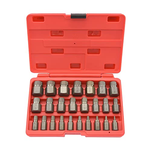 NEIKO 04204A Hex-Head Multispline Screw and Bolt Extractor Set, Easy-Out Screw Extraction, Broken Bolt Remover