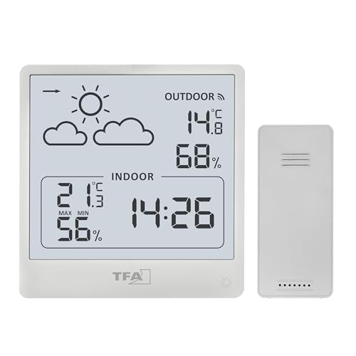 TFA Dostmann Cleo Funk Wetterstation innen und außen,...