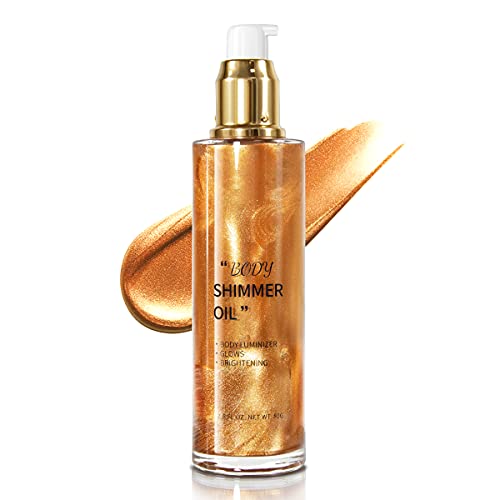 NewBang Liquid Highlighter Illuminator ,Body Luminizer Highlighter Makeup,waterproof Moisturizing Body Highlighter Smooth Shimmer Glow Liquid Foundation,Body Bronzer Cream Spray Face Body Makeup(Rose Gold)