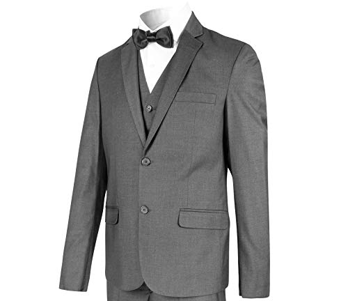 Terno masculino slim 2 botões corte Italiano Chumbo Escuro poliviscose Kit 3 peças, Noivo, padrinho