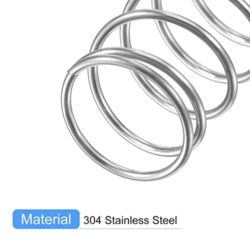 Image of uxcell 5Pcs Compression Spring 304 Stainless Steel 10mmOD,0.8mmWD,40mmFL