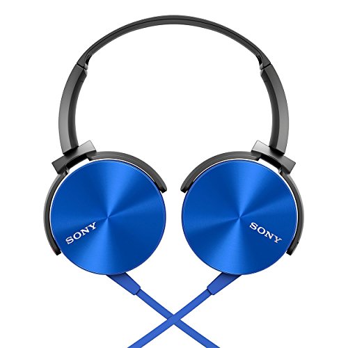 Image of Sony MDR-XB450 Wired On Ear Headphone without Mic (Blue)
