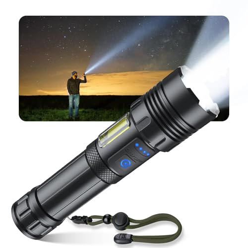 懐中電灯 強力【防災士監修・超高輝度・P160チップ】5000mAh 大容量電池 Type-C充電式 単4電池適用 ハンディライト COB作業灯 IPX6防水 7モード調光 耐衝撃 残量表示機能 作業用 停電 地震 避難対策 防災グッズ
