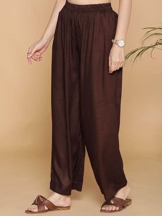 Image of Ultra Soft Premium Rayon Cotton Palazzo for Women and Girls, Regular Size, 15 Colours, Available in L, XL, 2XL, 3XL