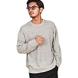 SILVER BULLET ニット メンズ セーター ブランド 厚手 畦編み 蛍光色 ネオンカラー シンプル 無地 アクリル 大きいサイズ 暖かい あったか おしゃれ ユニセックス ファッション CavariA キャバリア CAJP24-08【-】 (48(XL), GRY(グレー))