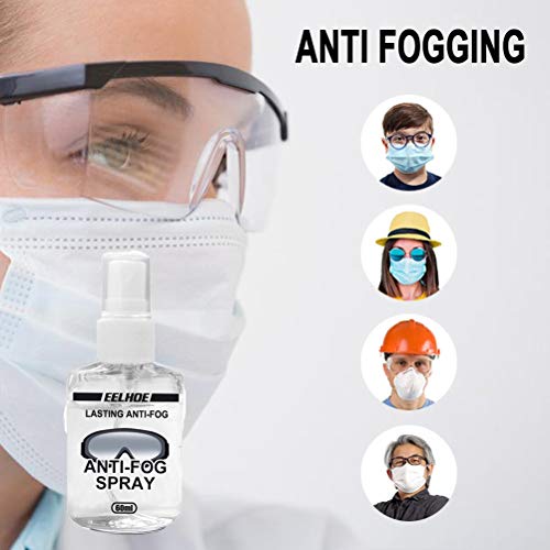 Rsoamy Brillenreiniger-Spray, Anti Fog Spray Antibeschlagspray effektiver Schutz vor beschlagenden Brillengläsern für Brillen Skimasken Spiegel und Fenster