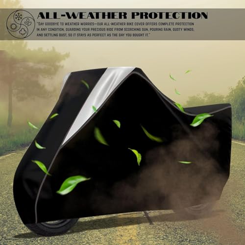 Image of Motorcycle Scooty Body Cover for Outdoor Use - Heavy Fabric Water Resistant Two Wheeler Cover with UV, Dust & Rain Protection Compatible for Ola S1 Air