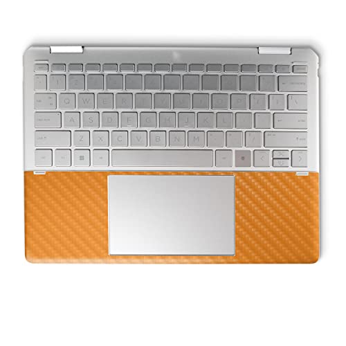 Image of MightySkins Carbon Fiber Skin Compatible with HP Spectre x360 14 inch (2022) Full Wrap Kit - Solid Orange | Protective, Durable Textured Carbon Fiber Finish | Easy to Apply | Made in The USA