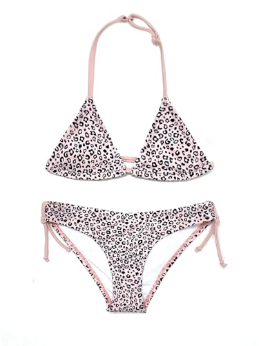 Image of SHEKINI Girls Swimwear Halter Triangle Bikini Set Ruffled Hawaii Beach Sport Two Piece Swimsuits