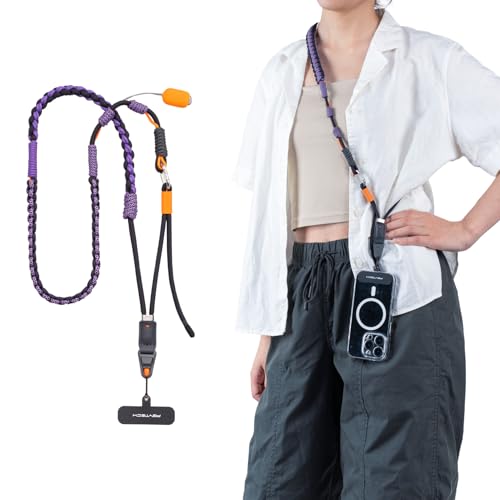 [PGYTECH] LinkGo フォンフォトグラフィー ストラップ Braided ネックストラップ ショルダーストラップ 携帯 スマホ (Gearup, オーロラ パープル)