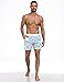 COOFANDY Mens Board Shorts 5 inch Swim Trunk Color Block Swimsuit Summer Surfing Short Blue Leaf M
