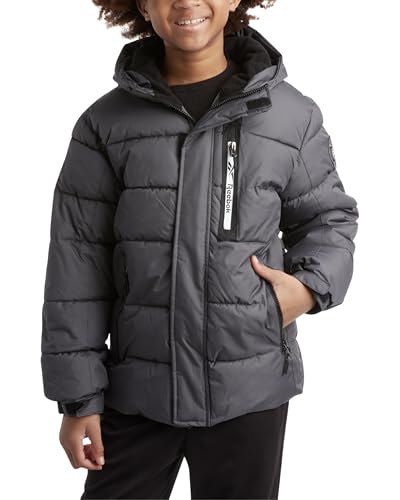 Reebok Boys' Winter Jacket - Heavyweight Quilted Puffer Parka Coat cover