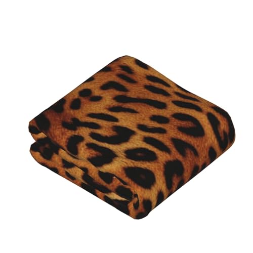 Couverture flanelle imprimé léopard légère lavable plaid lit canapé - 4