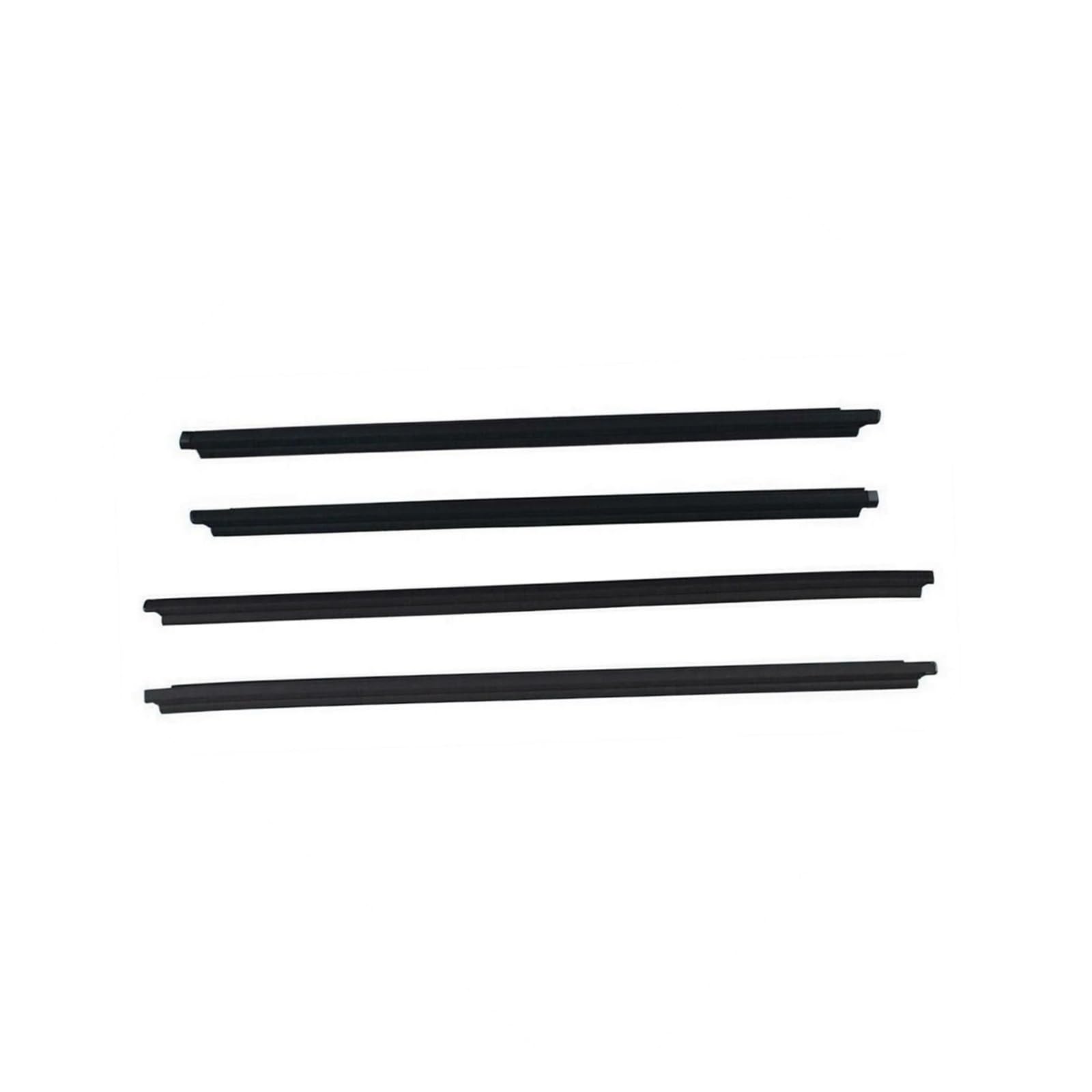 Watjcse Black 4Pcs Window Outer Weatherstrip Side Door Moulding Trim Seal Strip Compatible With Toyota Fortuner 2004-2015