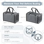 Pet Transporteur de chiens Transporteur Cat, Portable Voyage sac de chiens de chien, pliable à bord souple pour les grands chats moyens et chiot, sac de chien Transporteur (Grey)