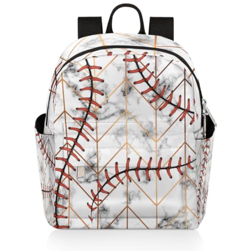 Sac à dos voyage léger 6.3L à motif baseball pour fillettes