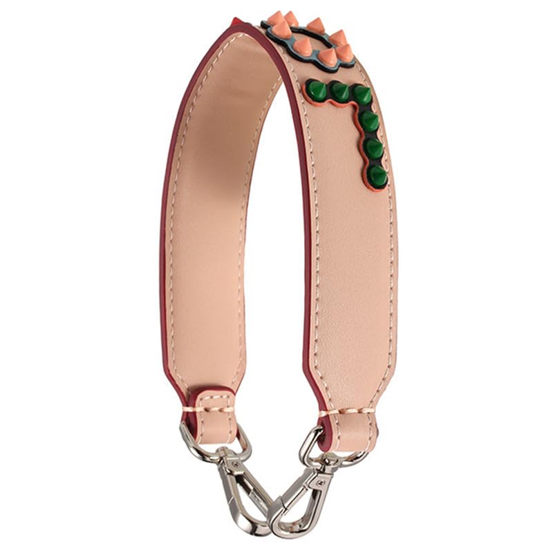 Sangles de sac en cuir pour sac à épaule rose contre les lanières usées