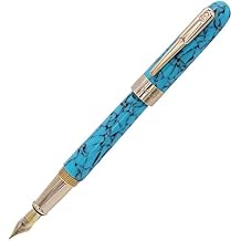 erofa Montagut Acrylic Mini Fountain Pen Turquoise Pocket Size Golden Clip Iridium Fine Nib 0.5mm Fashion Writing Gift Pen