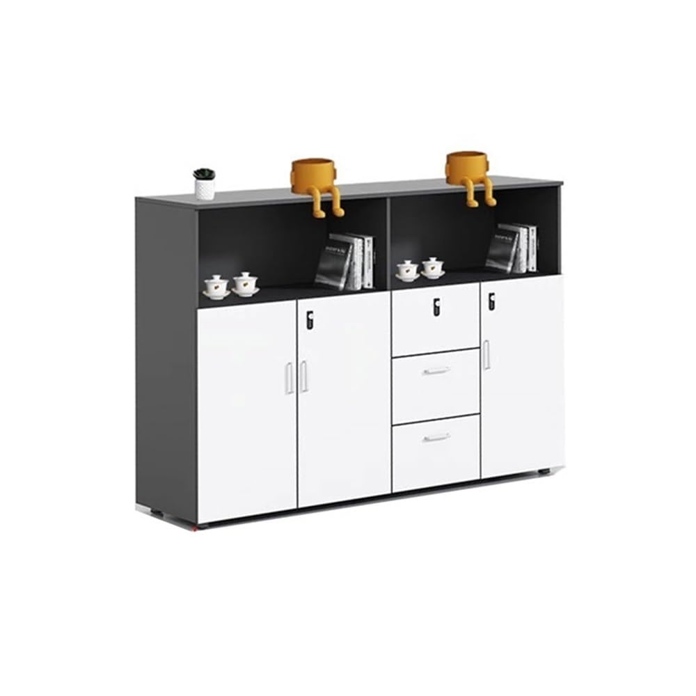 Aioneer Black File Cabinet Locking Drawer Cabinet Filing Cabinet Low Cabinet Office Organizer Filing Cabinet Partition Storage Cabinet Printer Cabinet Filing Cabinet