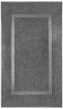 Cotton Banded Bath Mats [Not a Bathroom Rug], 22'x34' – Soft & Absorbent Towel Bath Mat for Bathroom Floor, Fast-Drying, Floor Towels (Grey, 1 Pack (22'x34'))