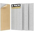TONOR 4 Pack Large Acoustic Panels,47.2" X 23.6" X 0.35" Acoustical Wall Panel, Self-Adhesive Sound Proof Panels, Decorative Soundproof Wall Panels for Echo Absorption for Home Studio Office, Grey