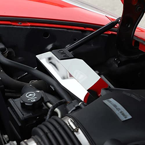 Image of Engine Bay Panel Cover for C6 Corvette 2005-2013, Stainless Steel Rear Engine Cover Guards Protector Splash Shield, Fuse Box Cover (Type M Air Filter Element Side Baffle)