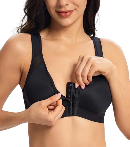Lemorosy BH Damen Ohne Bügel Vorne Verschluss Große Größen Starker Halt Vollschalen Ungepolstert Bügelloser Klassischer BH Rückenstütze Racerback(Schwarz,85D) Lemorosy BH Damen Ohne Bügel Vorne Verschluss Große Größen Starker Halt Vollschalen Ungepolstert Bügelloser Klassischer BH Rückenstütze Racerback(Schwarz,85D)