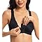 Lemorosy Soutien-Gorge Femme Grandes Tailles Fermeture Devant Redresse Dos correcteur de Posture sans Rembourrage sans Armatures Noir 100D
