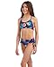 Kanu Surf Girls' Willow V-Neck Bikini Beach Sport 2-Piece Swimsuits, Brooke Navy, 8