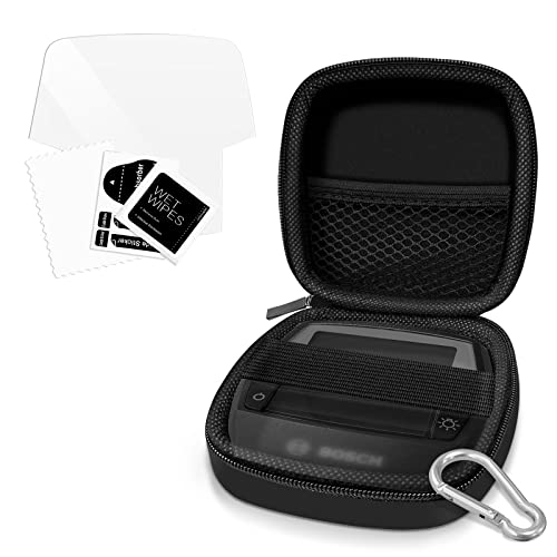 NICEDACK Hartschalen Schutztasche für Bosch Intuvia, E-Bike Computer Display Schutztasche, wasserdichte Displayschutztasche mit Karabiner & Displayschutzfolie (1 Stück Schwarz) Cover