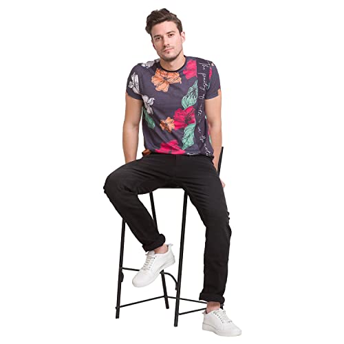 Image of Being Human Charcoal Regular Fit Round Neck Men's T-Shirt Clothing