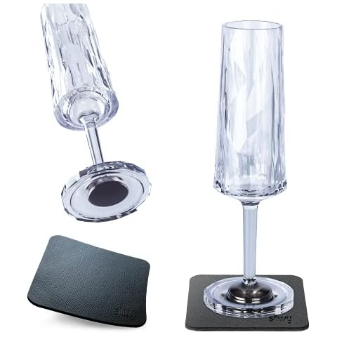 Silwy® - Juego de 2 vasos magnéticos de plástico de alta tecnología Cover