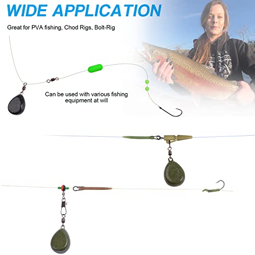 Image of AGOOL Carp Wegihts Fishing Sinkers - Tapered Flat Sinker with Rolling Swivels 2oz Coatd Lifelike Color Carp Fishing Gear Tackle