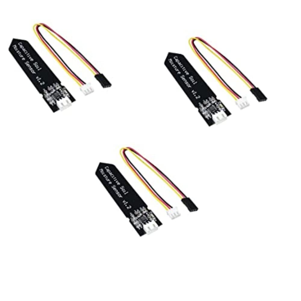 3pcs x Capacitive Soil Moisture Sensor V1.2 Corrosion Resistant + Analog Sensor Cable