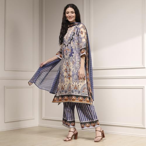 Image of BIBA Womens Kurta, Bottom, Dupatta