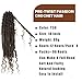 Passion Twist Hair 18 inch Passion Twist Crochet Hair 8 Pack Pre-twisted Passion Twist Braiding Synthetic Hair Extensions Soft Pre Looped Curly Ombre Brown Crochet Hair for Black Women
