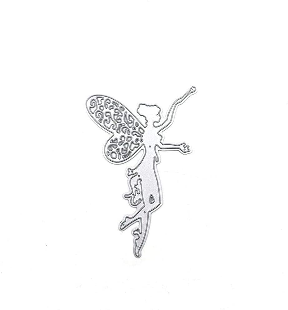 Metal Cutting Dies Stencils Angel Fairy Dies for DIY Scrapbooking Album Stamp Wedding Paper Card Embossing Supplier Handcraft Die Cut Part C - 60x90mm - 1 Pc