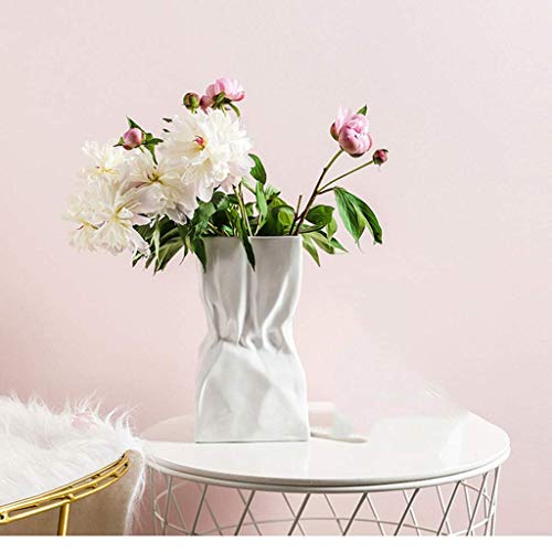Vase céramique Origami pour fleurs séchées sur table basse de salon - 2