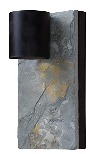 Kenroy Home 93541ORB Frederick Lanterns, Blackened Oil Rubbed Bronze, Natural Slate