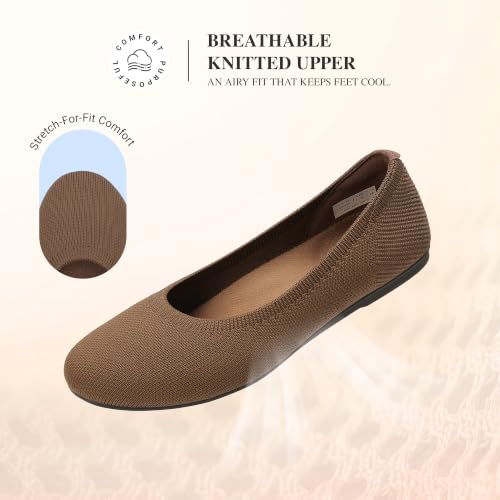 Image of DREAM PAIRS Women's Dress Knit Ballet Comfort Flats