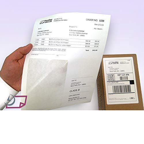 Étiquette intégrée pour impression simultanée facture et bon de livraison e-commerce 250 feuilles - 5