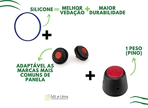 Borracha de panela de pressão silicone, válvula e peso 2,5L e 4,5L