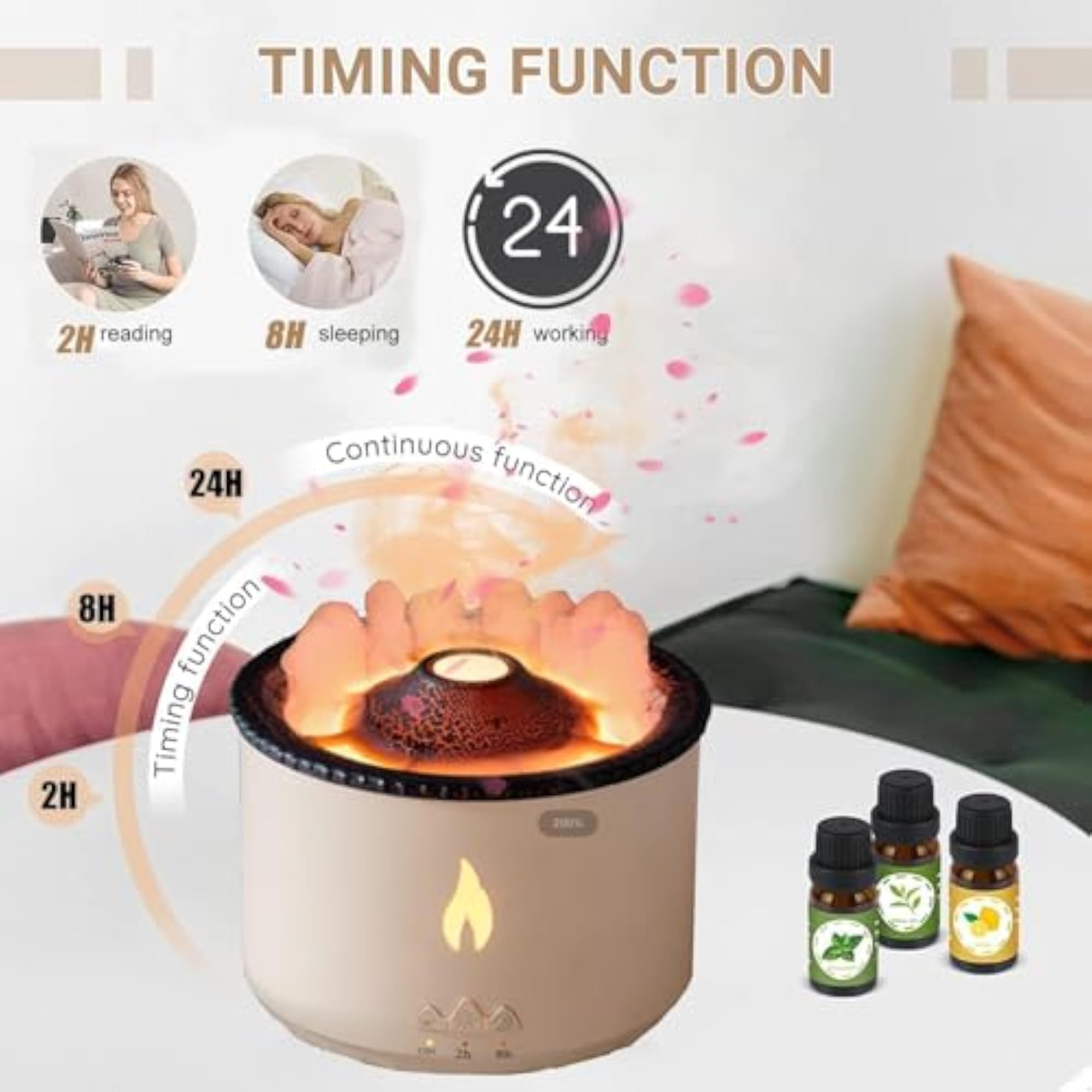 Essential Ultrasonic Aromatherapy Diffuser with Night Light