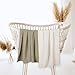 lulumoon Muslin Swaddle Blanket Baby - Cotton Swaddling Blanket Soft Baby Receiving Blankets Neutral 2Pack(Olive)