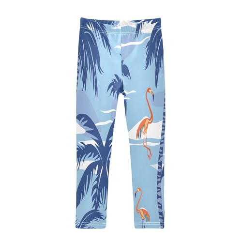 Toddler Girls Leggings Printed Yoga Pants Leggings Plam Flamingos for Kids
