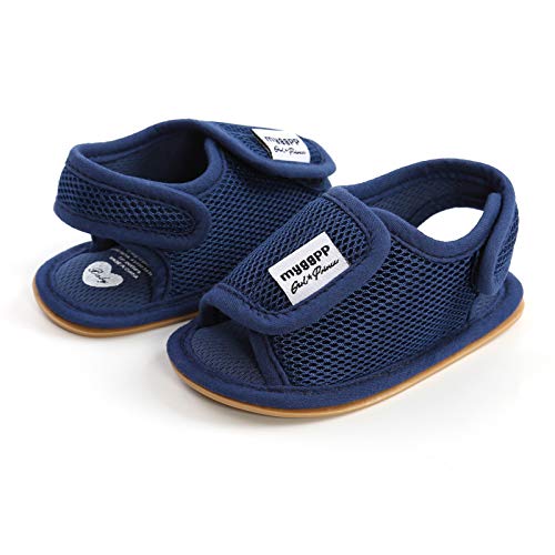 Image of RVROVIC Baby Boys Girls Sandals Premium Infant Summer Outdoor Shoes PU Lightweight Soft Anti-Slip Sole Toddler Prewalker