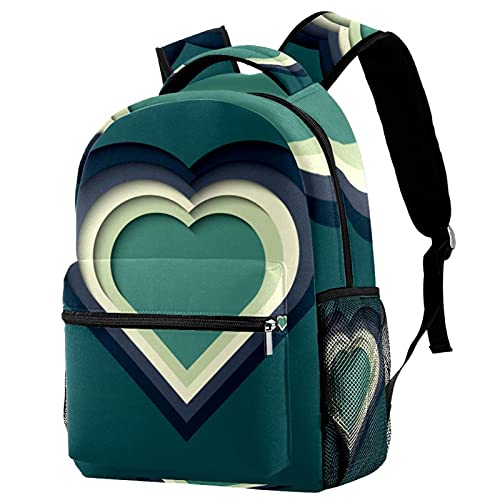 Sac à dos de voyage en forme de cœur pour enfants avec porte-bouteille