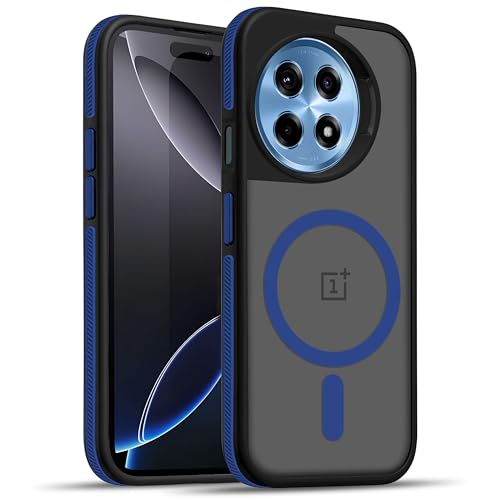 Image of V-TAN Frosted Ultra Matte Back Cover Case for OnePlus 11R | Compatible with Wireless Charging | Smooth Sides with Grip | Stylish Protective Design (Blue)