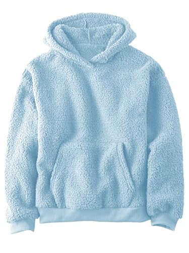 Image of Makkrom Boys Girls Sherpa Hoodies Fleece Hoodie Pullover Outfits for Kids