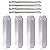 Grill Replacement Parts for Nexgrill 4 Burner 720-0830H, Nexgrill 720-0888, 720-0888N, Stainless Steel Grill Burner Tubes and Heat Shield Tent Plates Replacement Kit for Home Depot Nexgrill 720-0830H.
